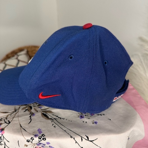 Texas Rangers Hat Cap Strap Back Blue Red MLB Baseball Logo Nike Legacy91 - Picture 10 of 10